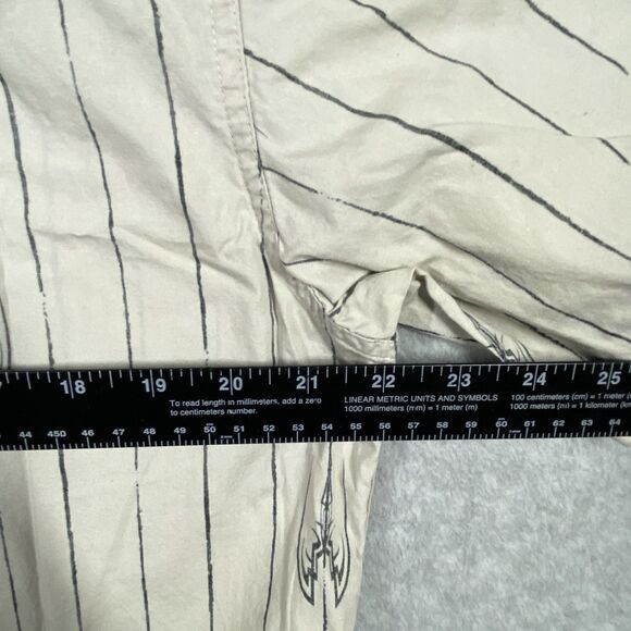 Harley Davidson 2006 Men Sz M Button Down Short Sleeved Stripe Shirt Embroidered - Picture 9 of 10